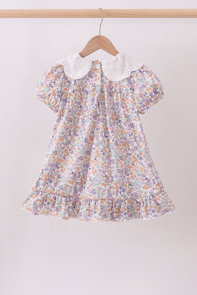 Floral Lace Ruffle Dress