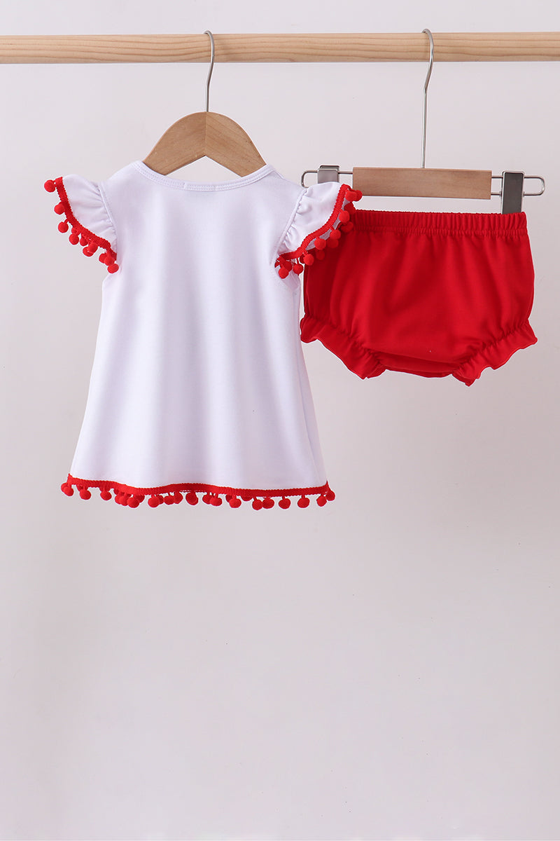Baby & Toddler Patriotic bow sequin bloomer set