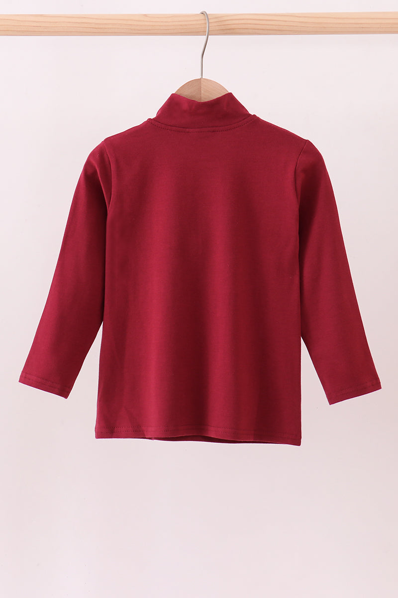 Boys Maroon Mississippi Embroidery Top