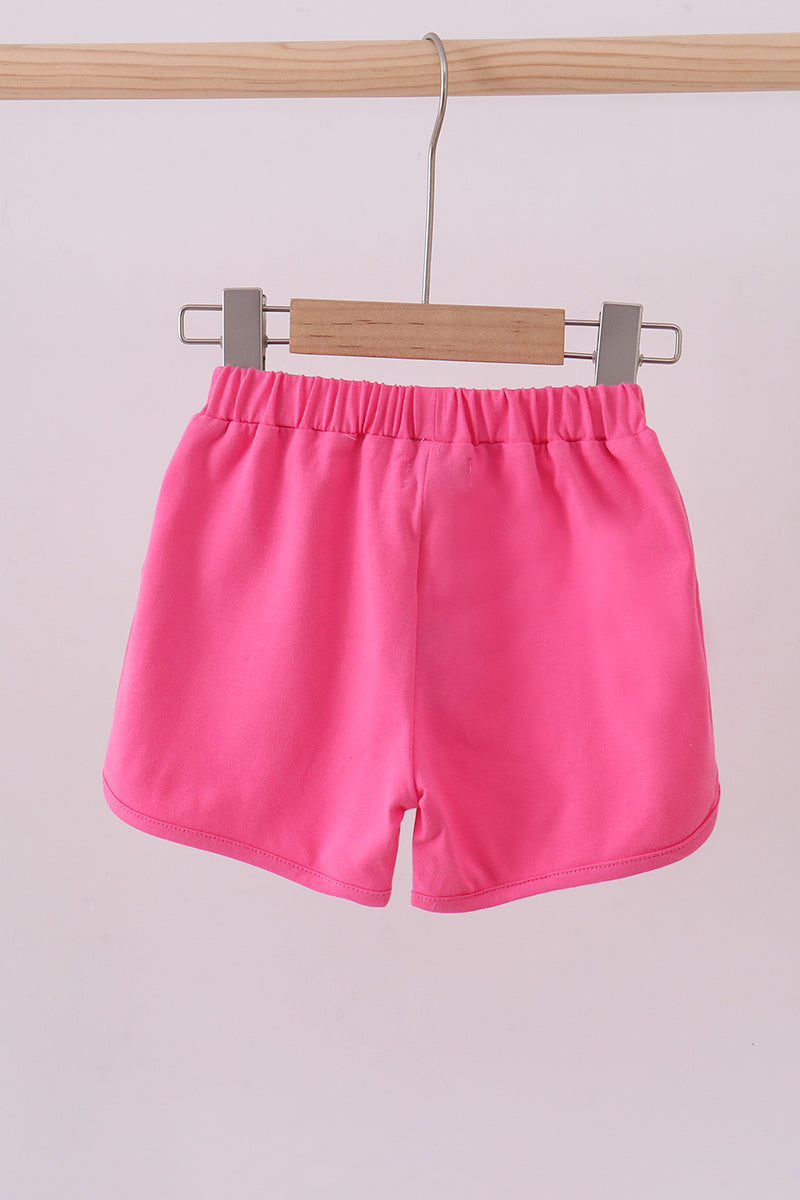Girls Pink Bow Shorts