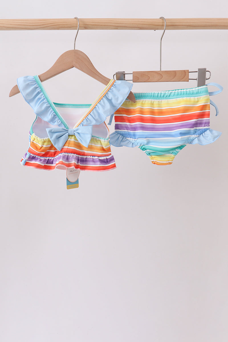Baby & Girls Rainbow Stripe Swimsuit