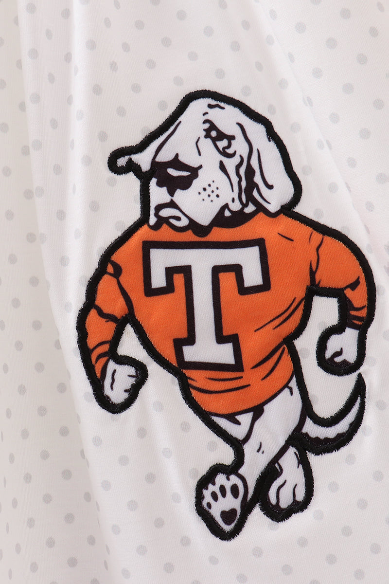 Girls Orange Tennessee Vols Applique Dress