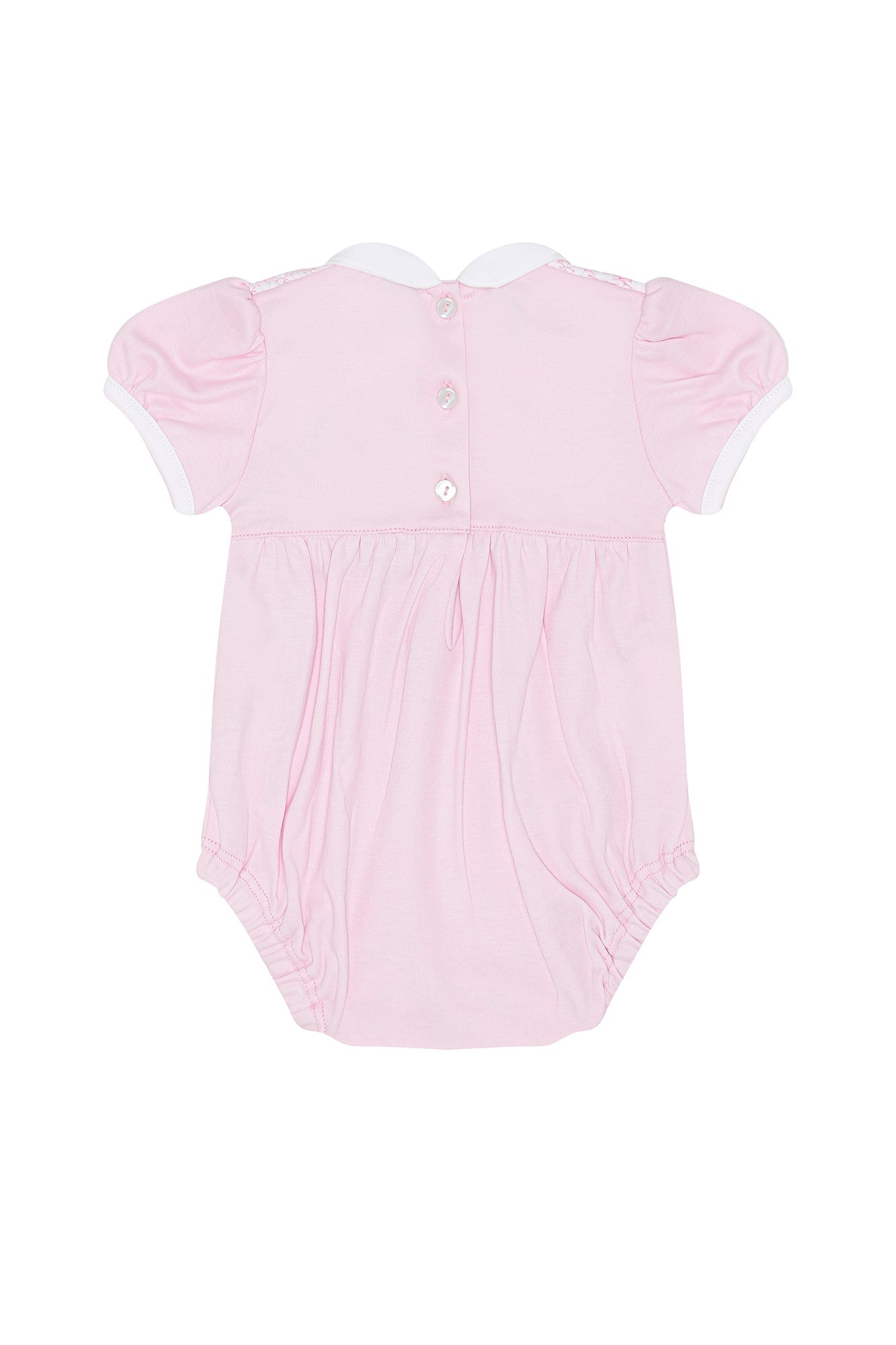 Pima Cotton Hand Smocked Girls Bubble