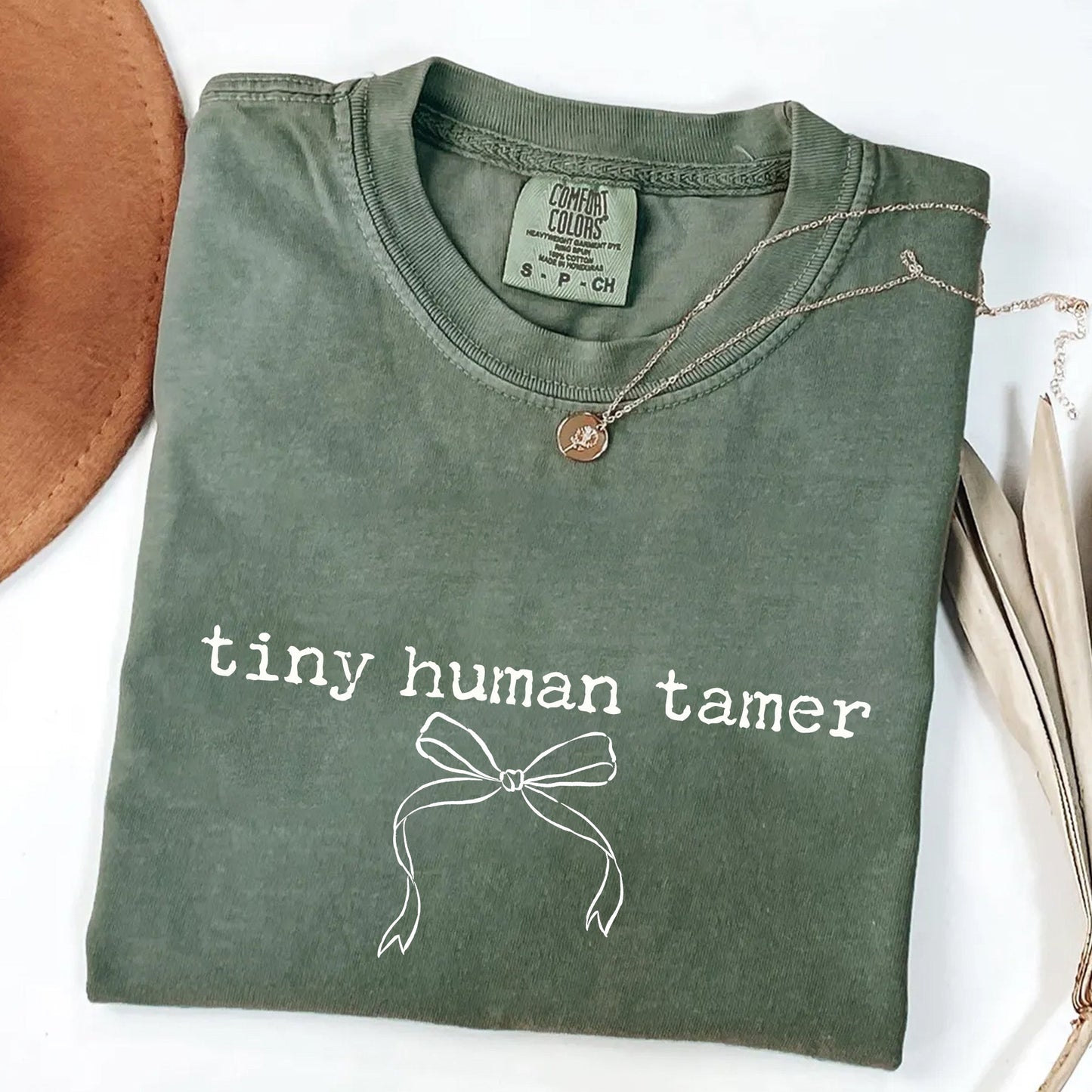 Tiny Human Tamer - Funny Mom T-Shirt