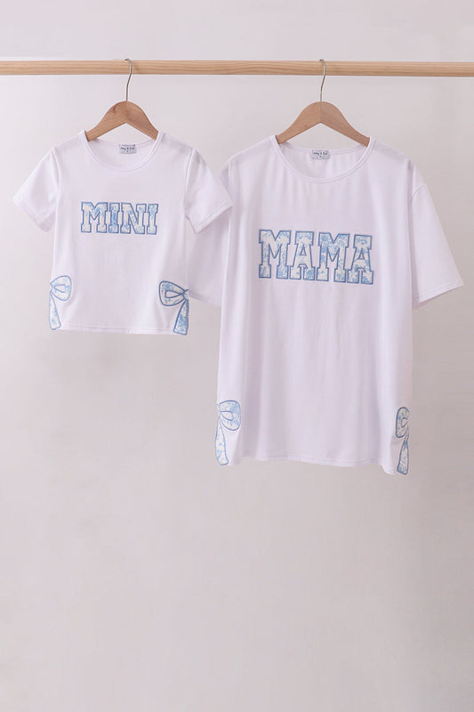White MAMA & MINI Bow Top