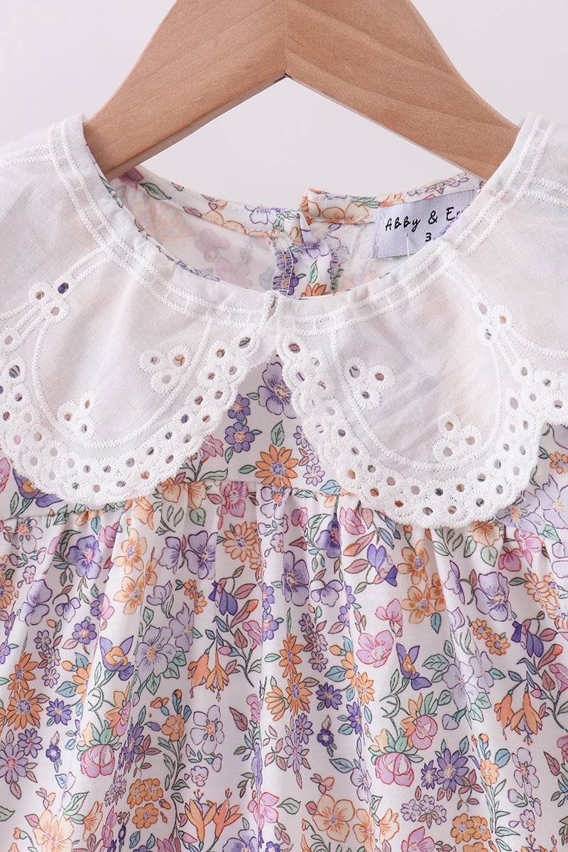 Floral Lace Ruffle Dress
