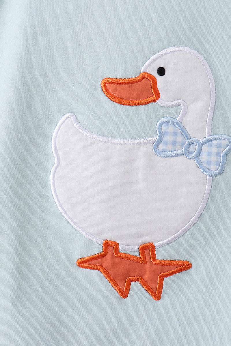Boys Goose Appliqué Shorts Set