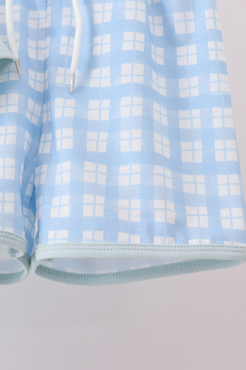Boys Goose Appliqué Shorts Set