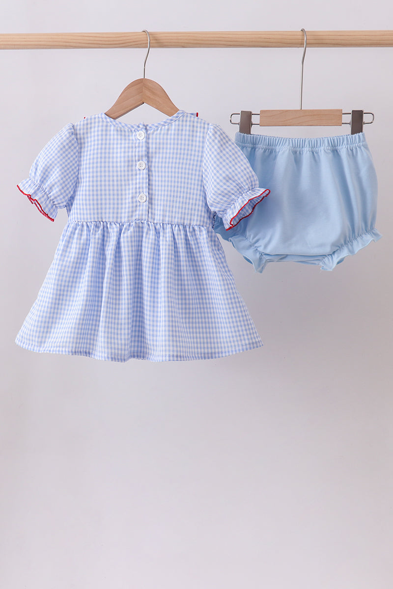 Flag Smocked Bloomer Set