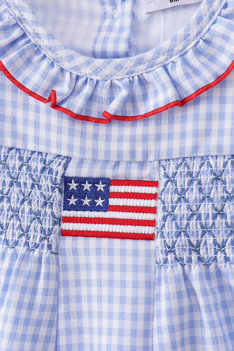 Flag Smocked Bloomer Set