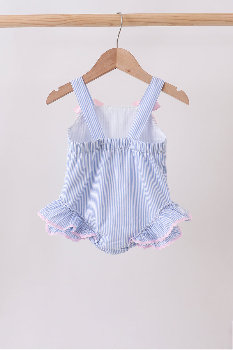 Baby & Girls Blue Stripe One-Piece Swimsuit