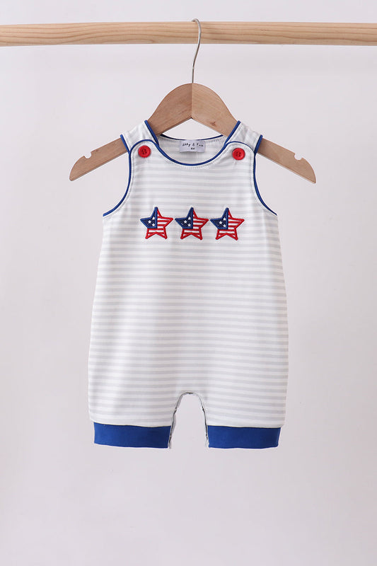 Navy Bow Applique Stripe Jonjon