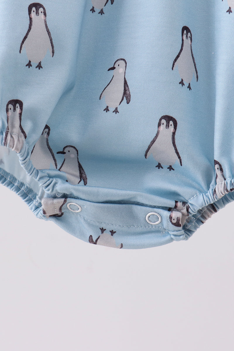 Baby Boy Penguin Print Bubble