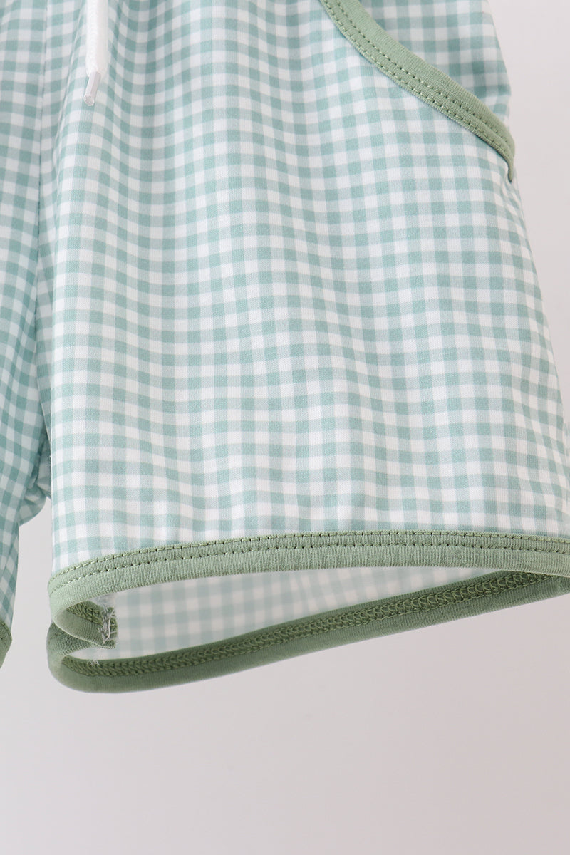 Sage Gingham Knit Set