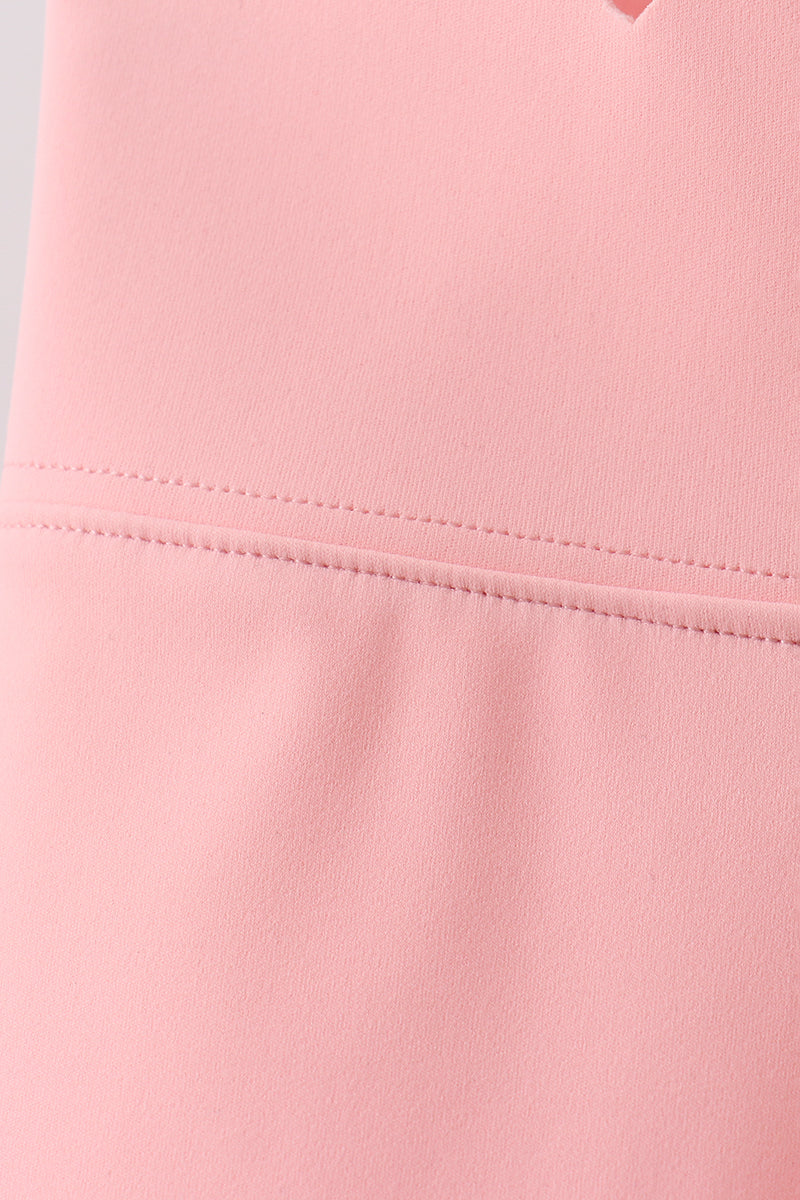 Girls Pink Scalloped Yoga Active Leggings