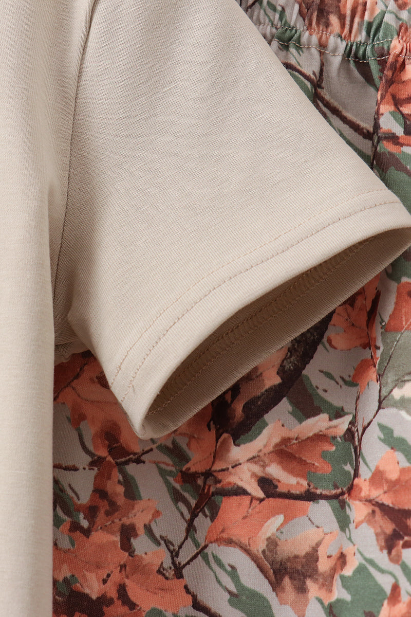 Boys Camo Wildlife Embroidered Shorts Set