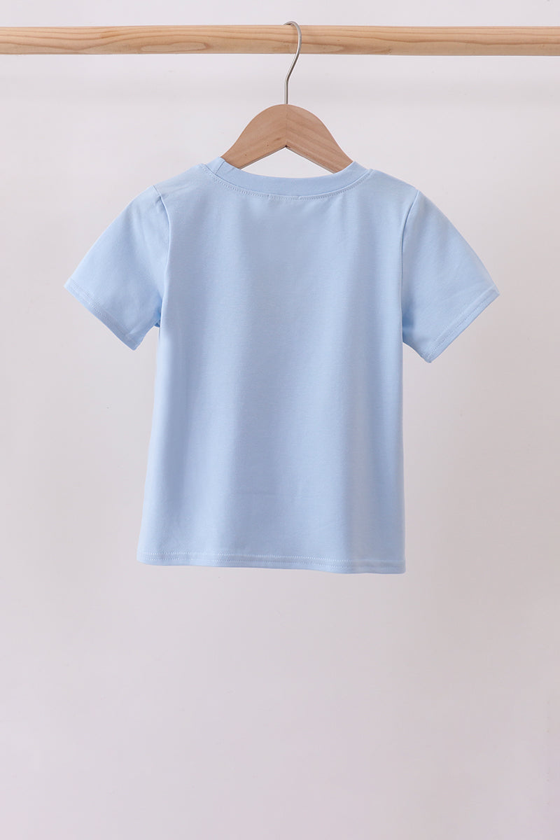 Baby & Boys Blue Jack-O-Lantern  Applique Top
