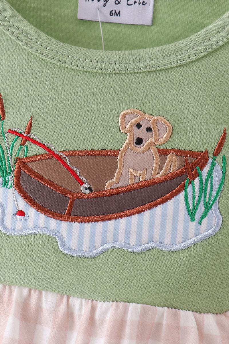 Long Sleeve Sage Puppy Fishing Bubble