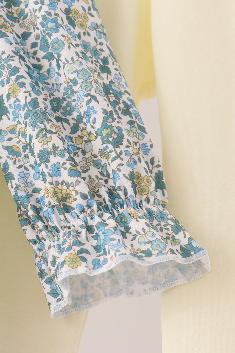 Girls Sage Floral Smocked Pants Set