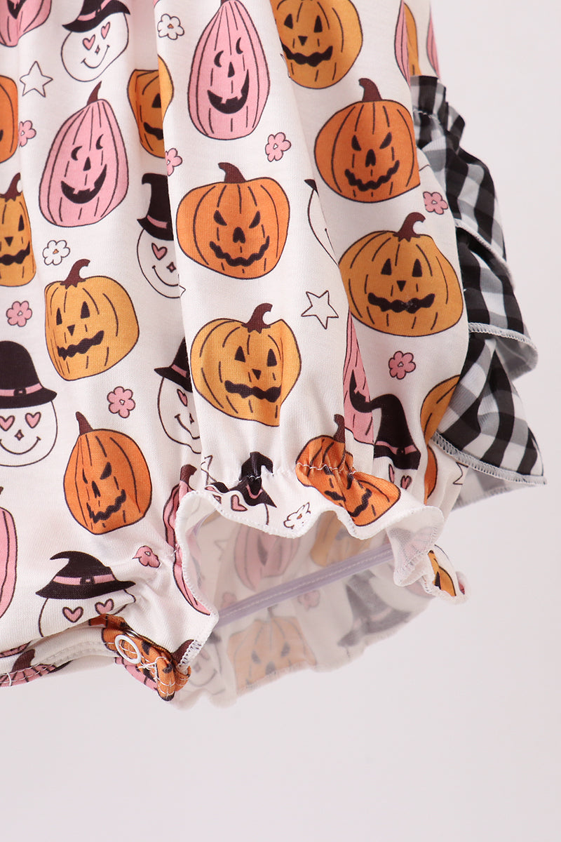 Baby Girl Pumpkin Ruffle Bubble