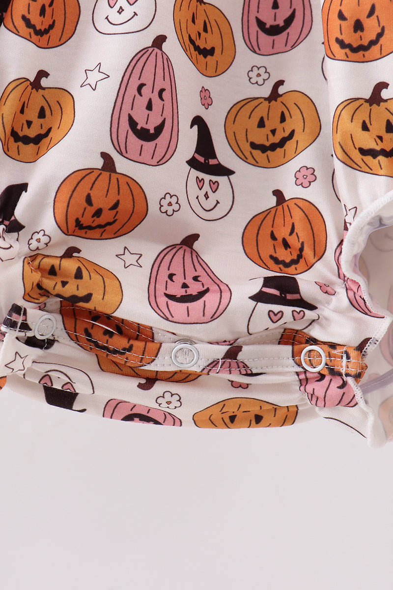 Baby Girl Pumpkin Ruffle Bubble