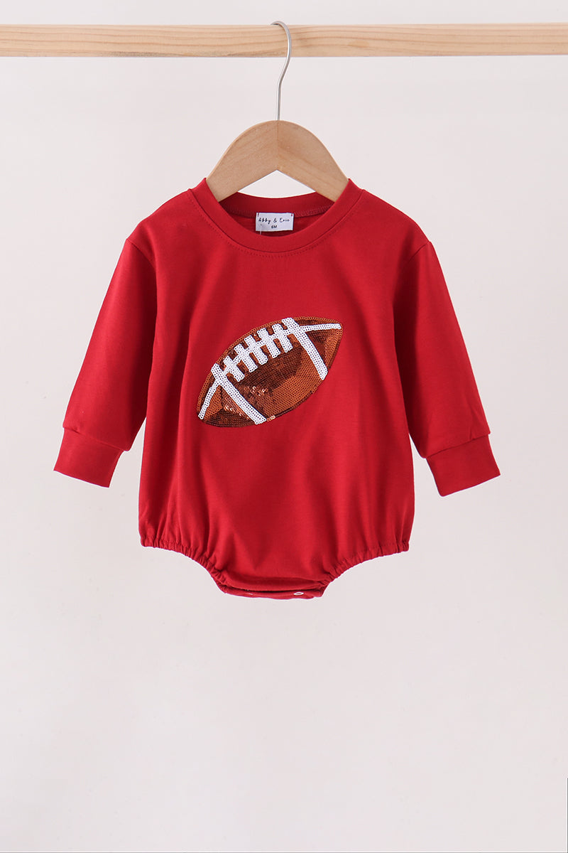 Crimson Football Sequin Bubble
