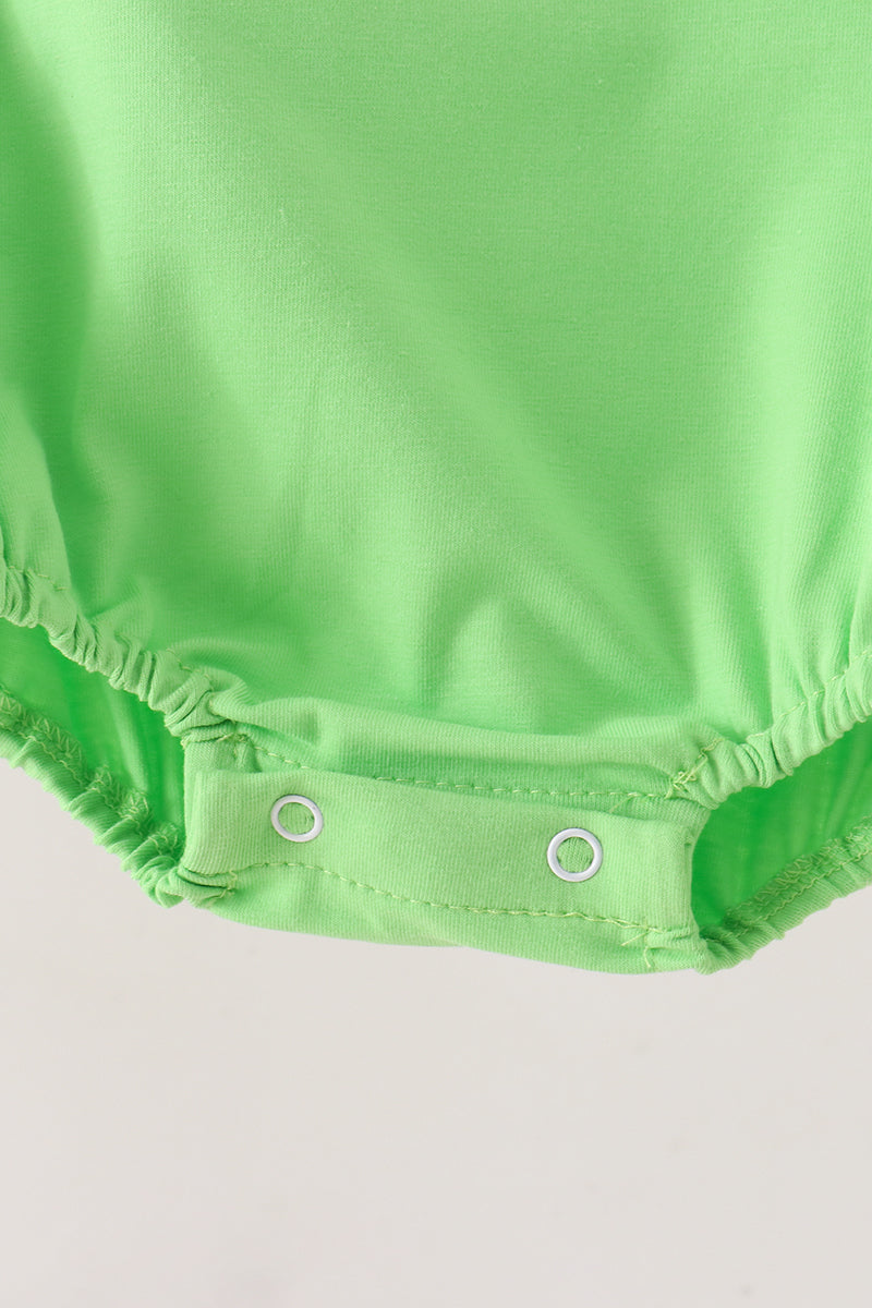 Baby Boy Green Embroidery Bubble