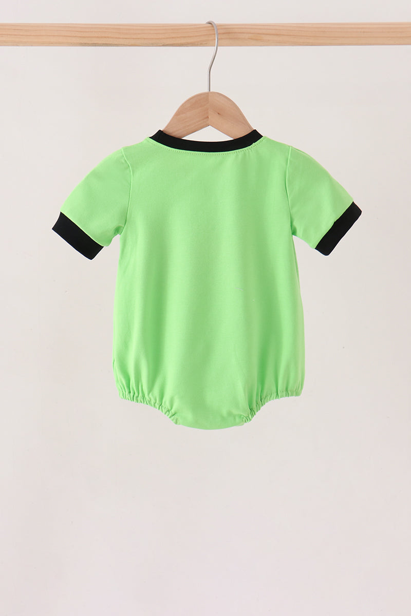 Baby Boy Green Embroidery Bubble