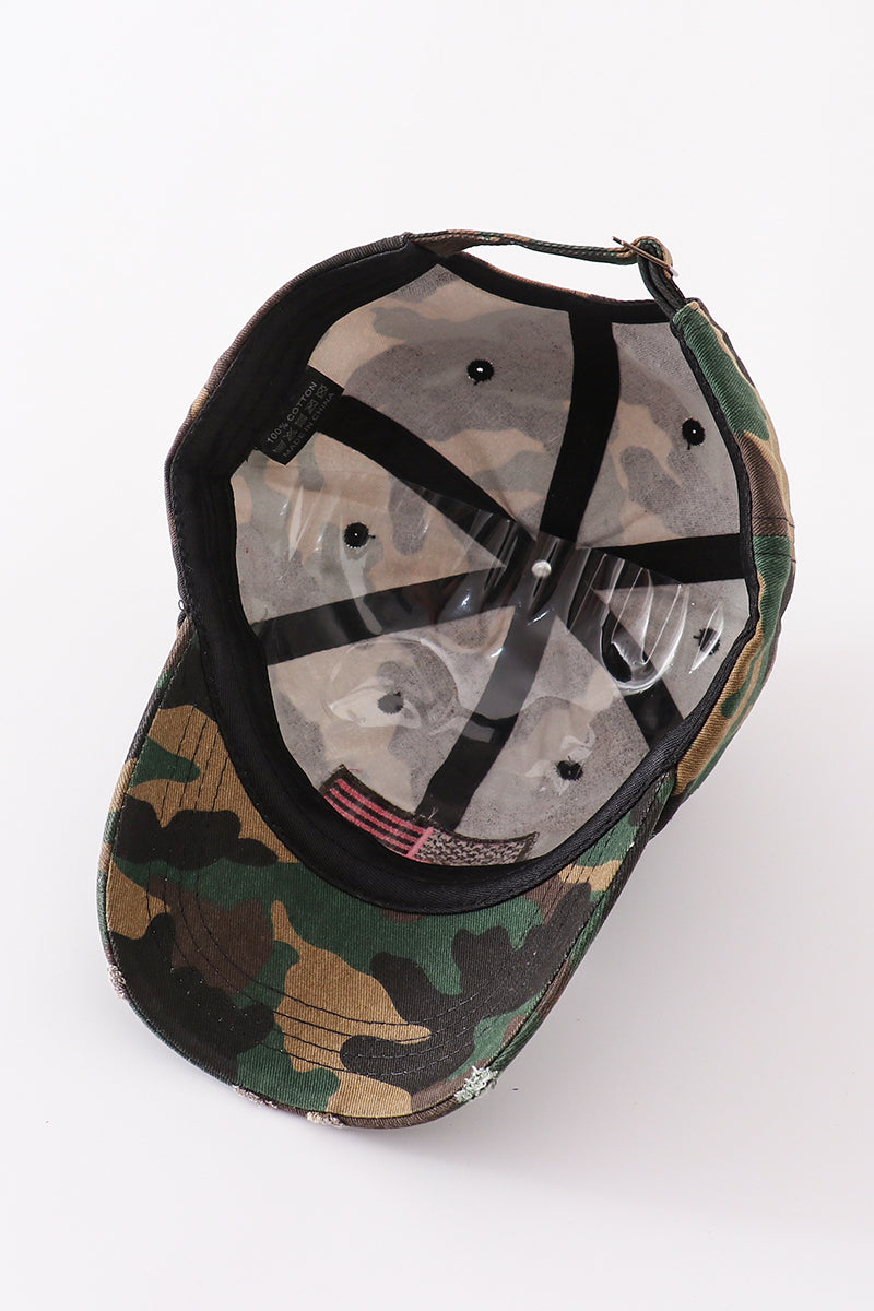 Camouflage Flag Baseball Mom & Me Hat