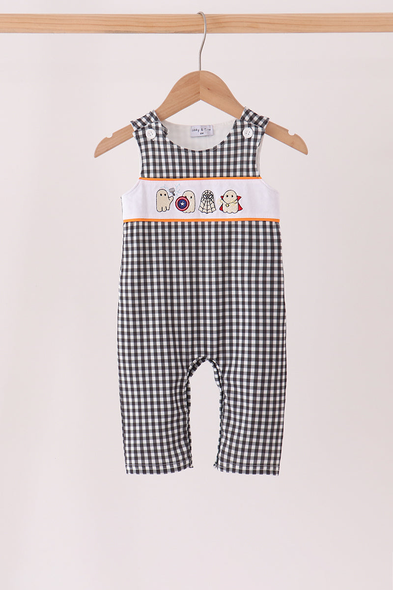Baby Boy Buffalo Check Super Ghost Embroidery Jonjon
