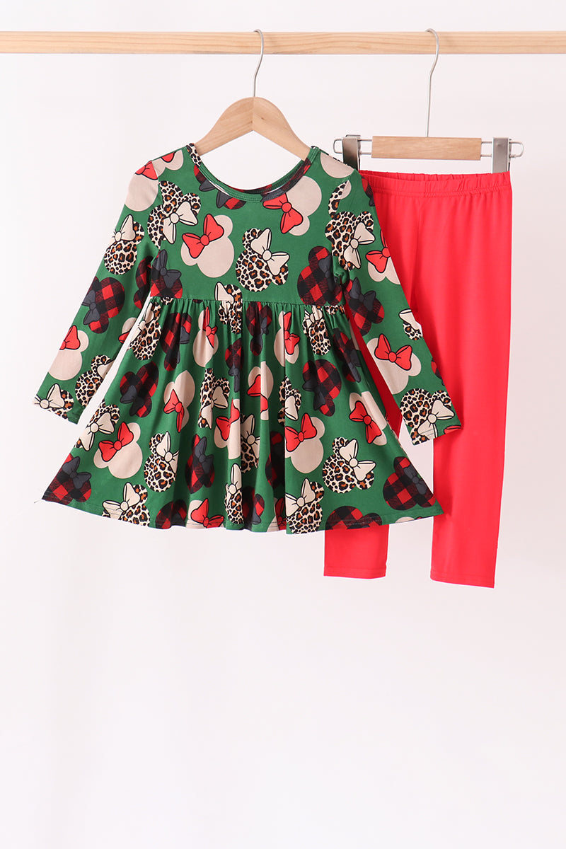 Red Mouse Character Bamboo Pants Set