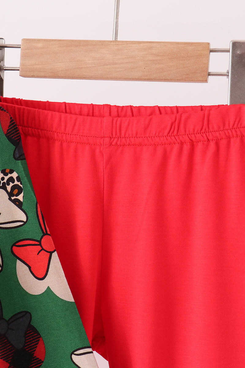 Red Mouse Character Bamboo Pants Set