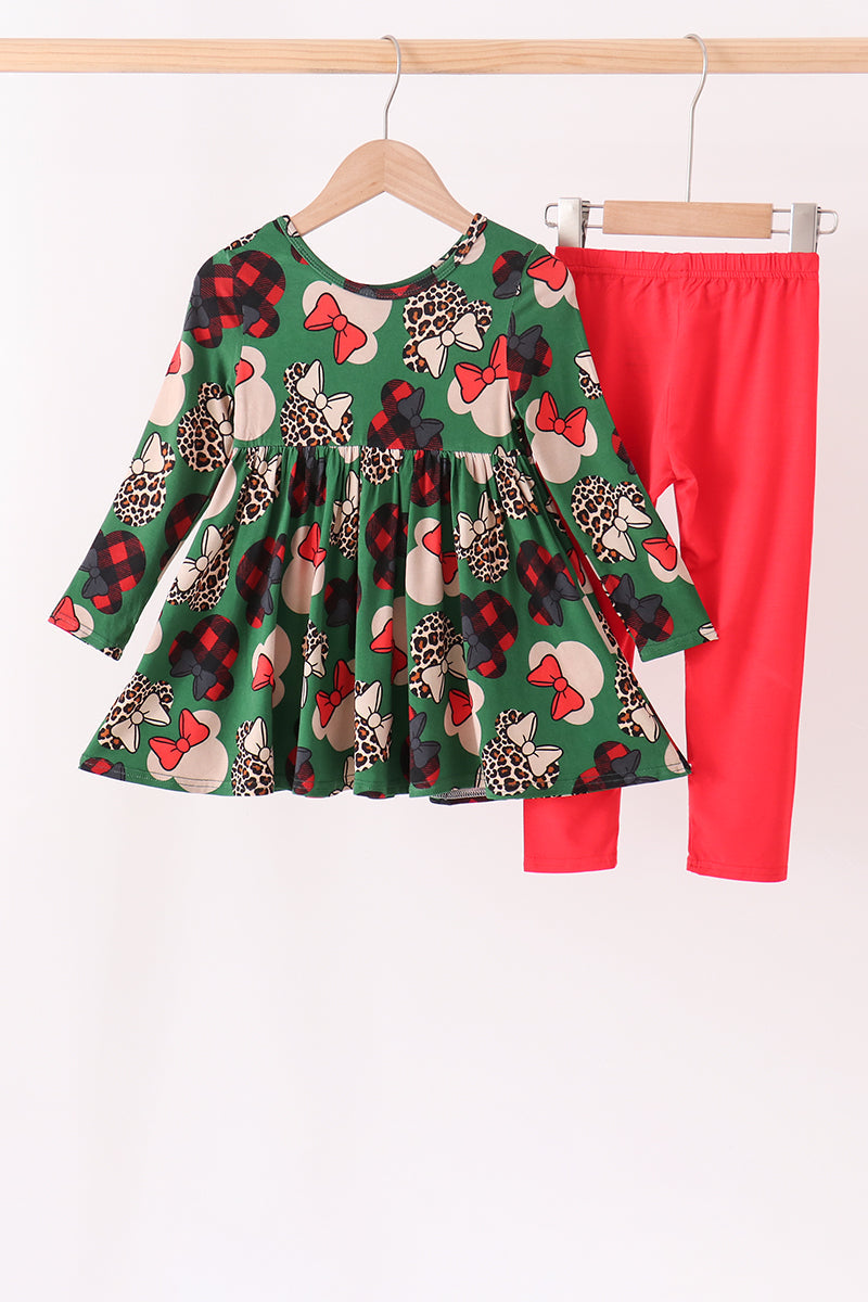 Red Mouse Character Bamboo Pants Set