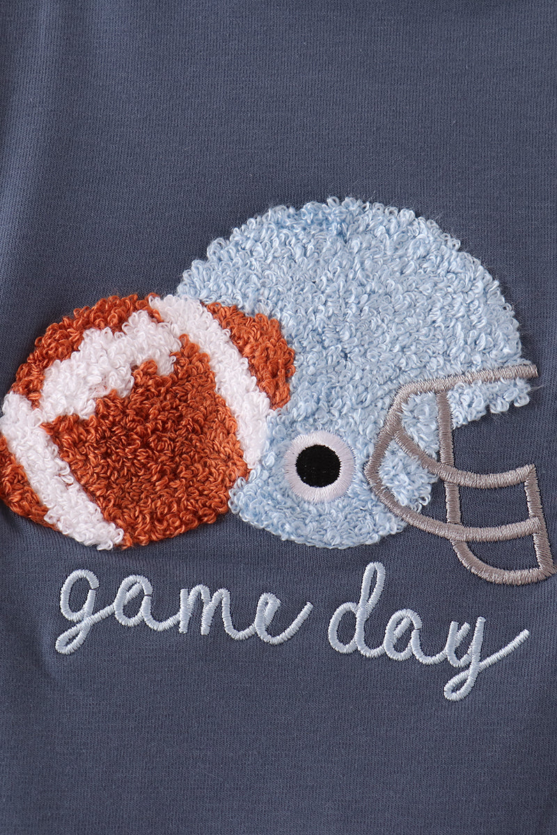 Navy Football French Knot Jonjon