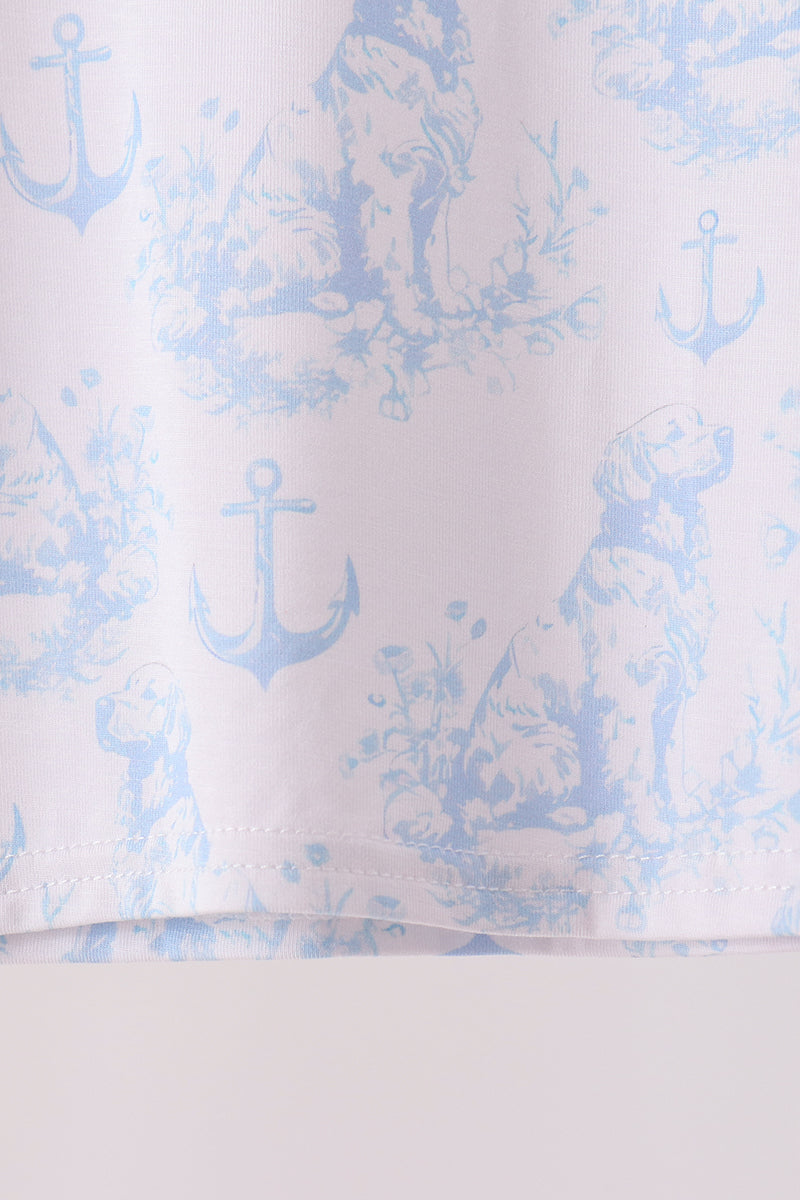 Blue Retriever Dog Bamboo Pajama Set