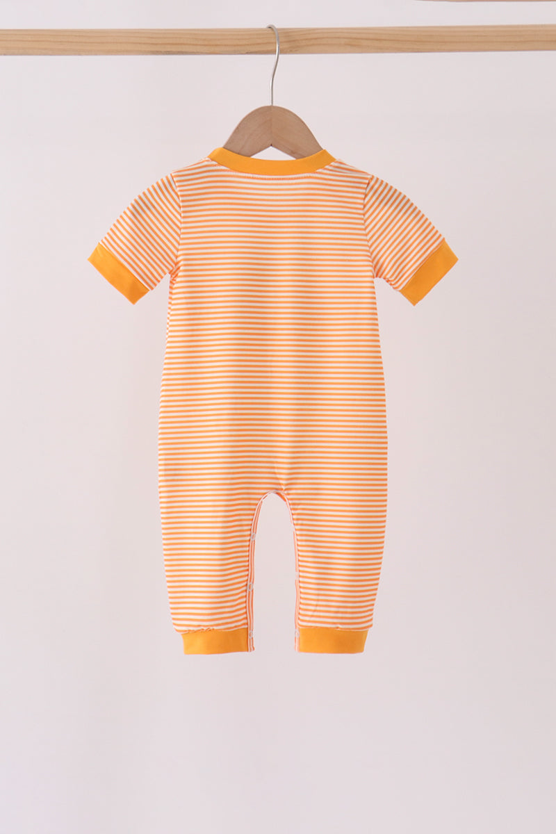 Orange Tennessee Go Vols Embroidery Romper