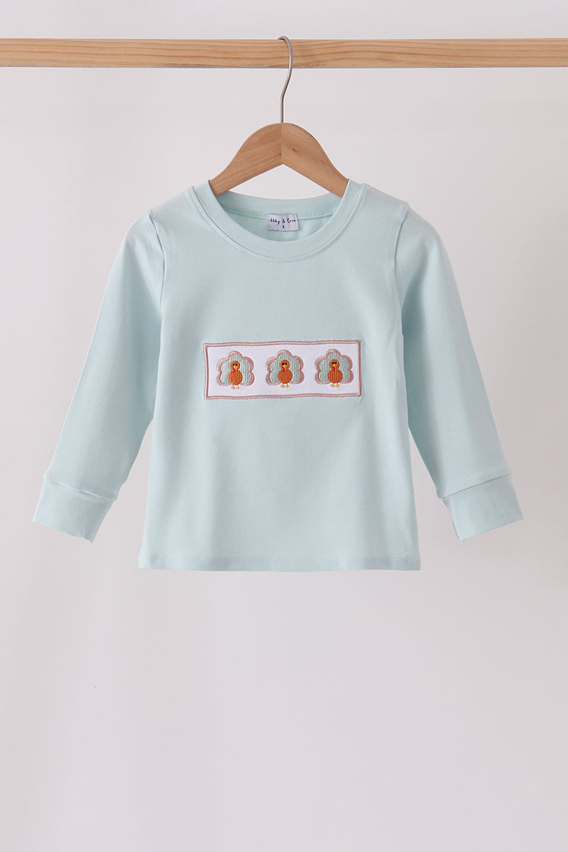 Boys SageTurkey Embroidery Top