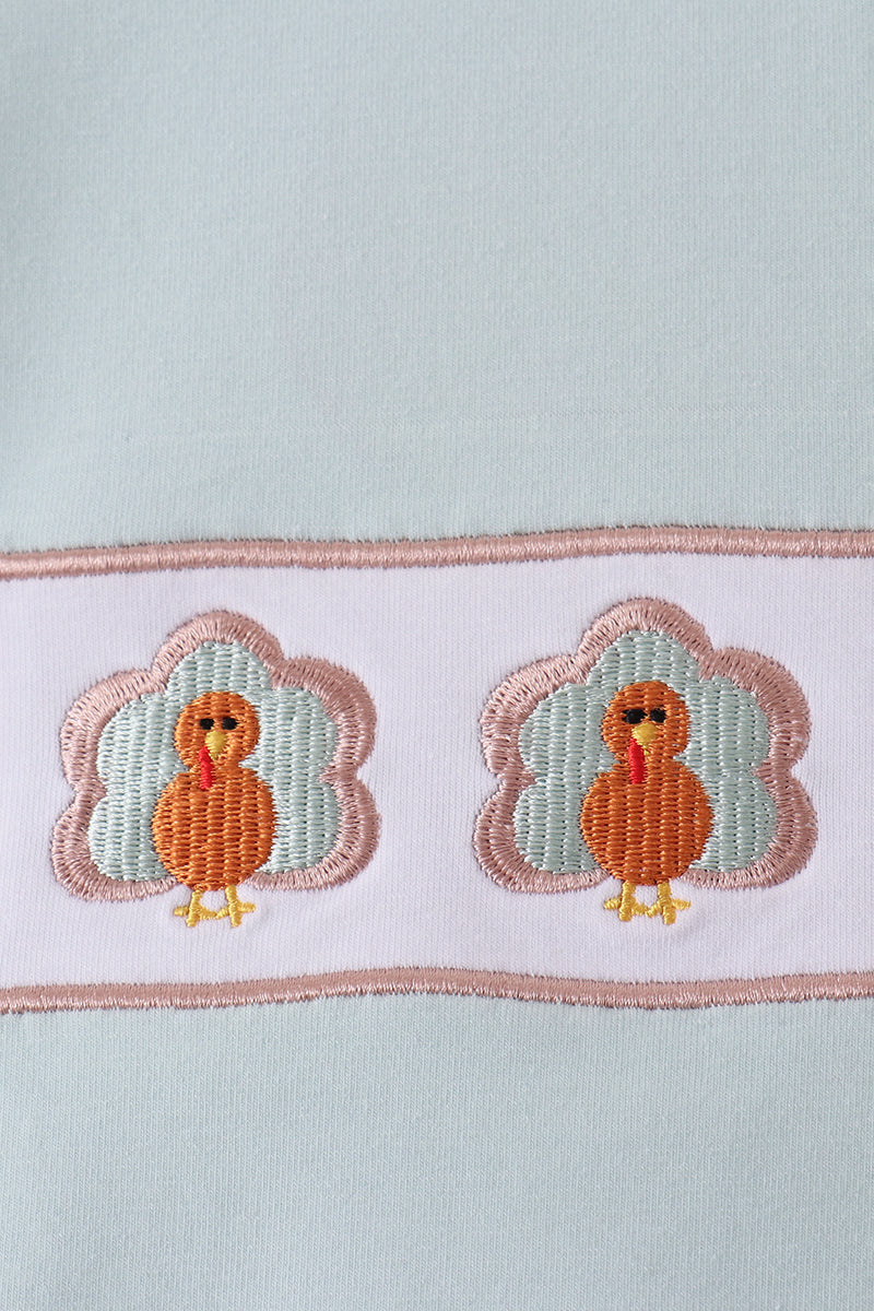 Boys SageTurkey Embroidery Top