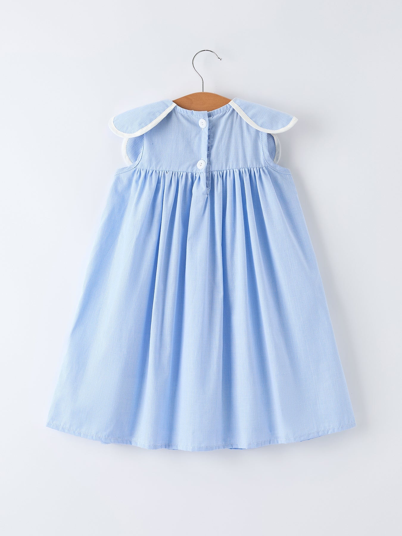 Blue Petal Peter Pan Collar Dress for Girls