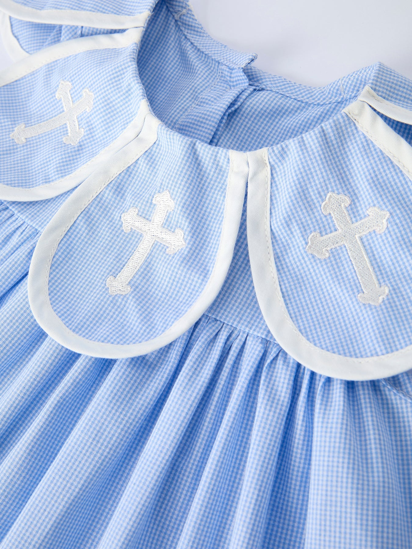 Blue Petal Peter Pan Collar Dress for Girls