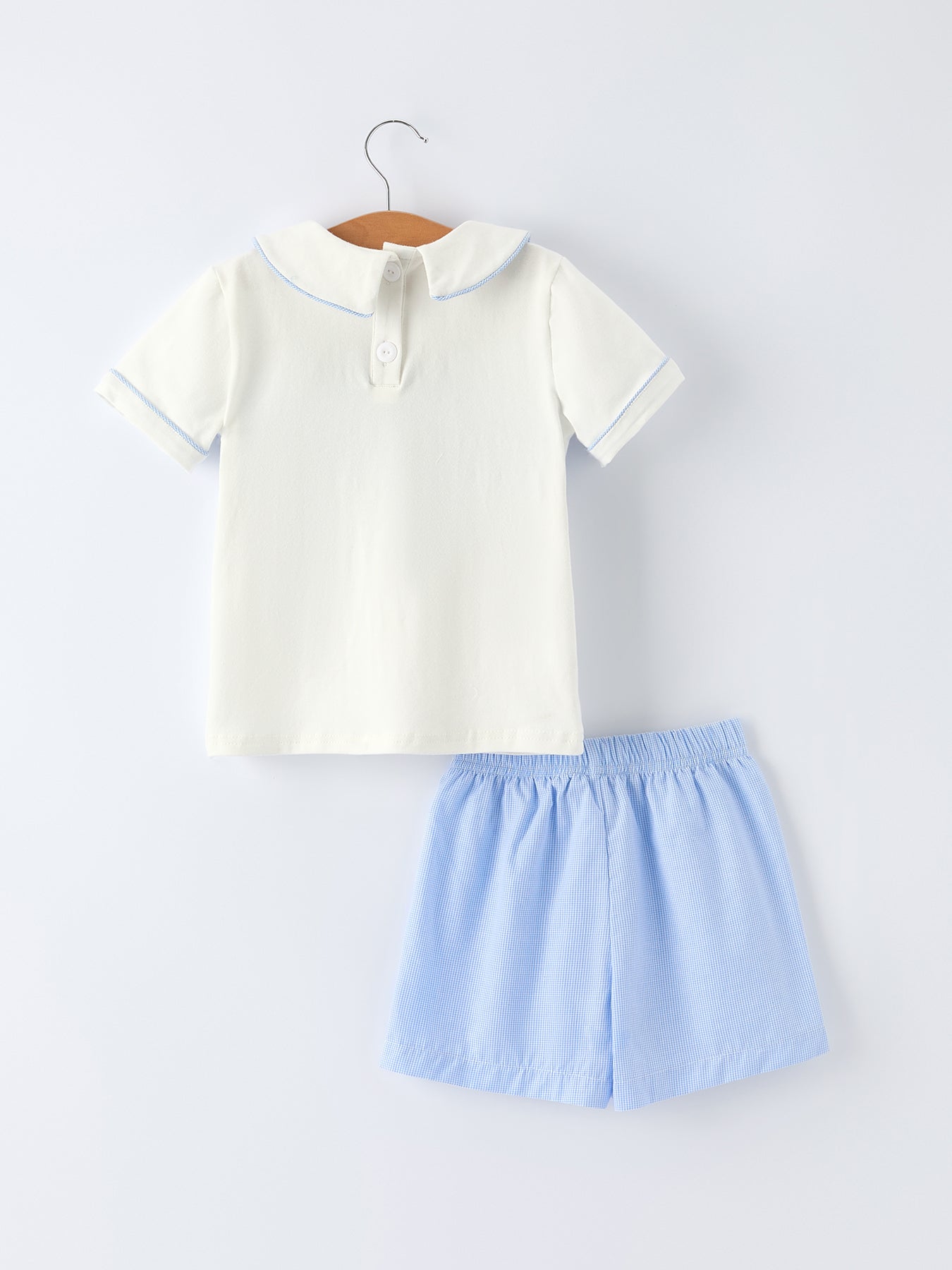 Blue Smocked Church Toddler Boys'Set