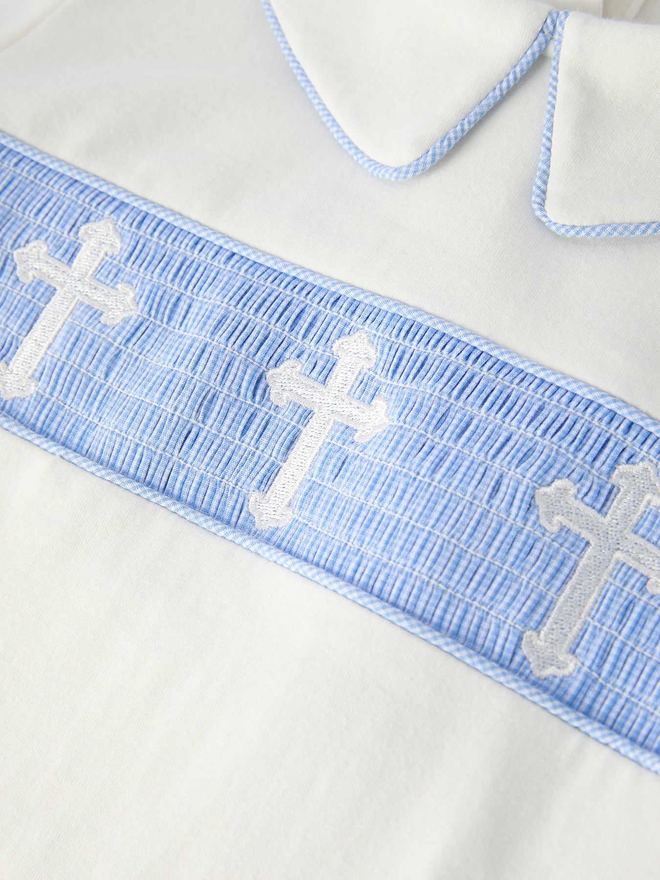 Blue Smocked Church Toddler Boys'Set