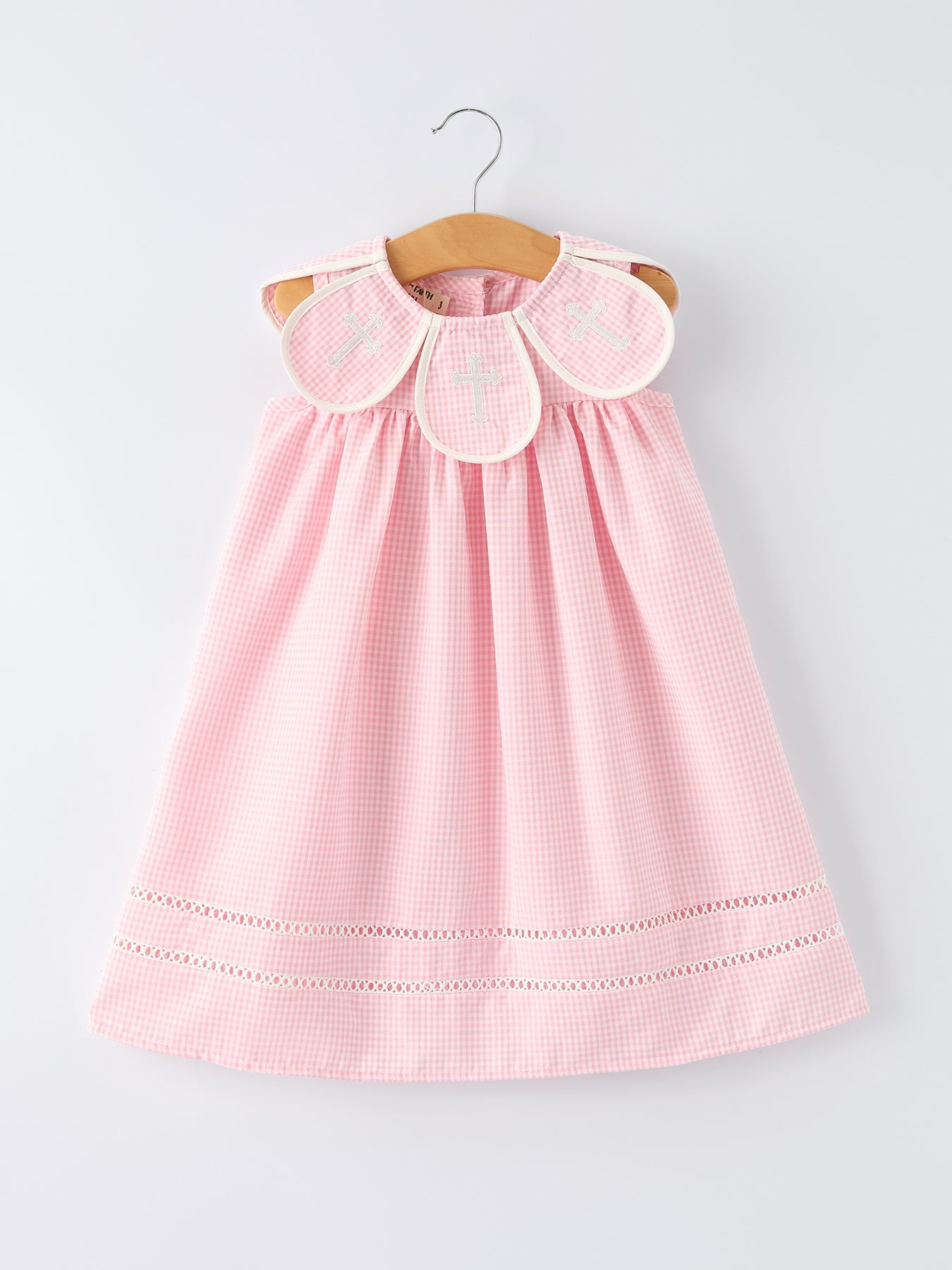 Pink Smocked Church Girls Dress