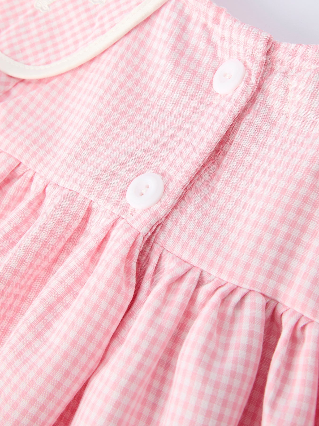 Pink Smocked Church Girls Dress