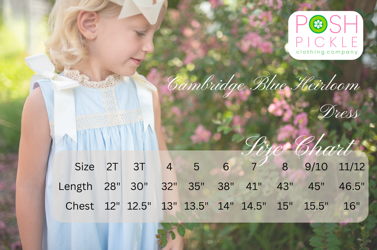 Cambridge Blue Sleeveless Heirloom Dress