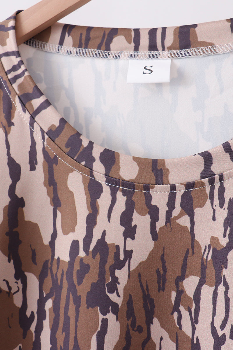 Camo Scalloped Mom & Me Shorts Set
