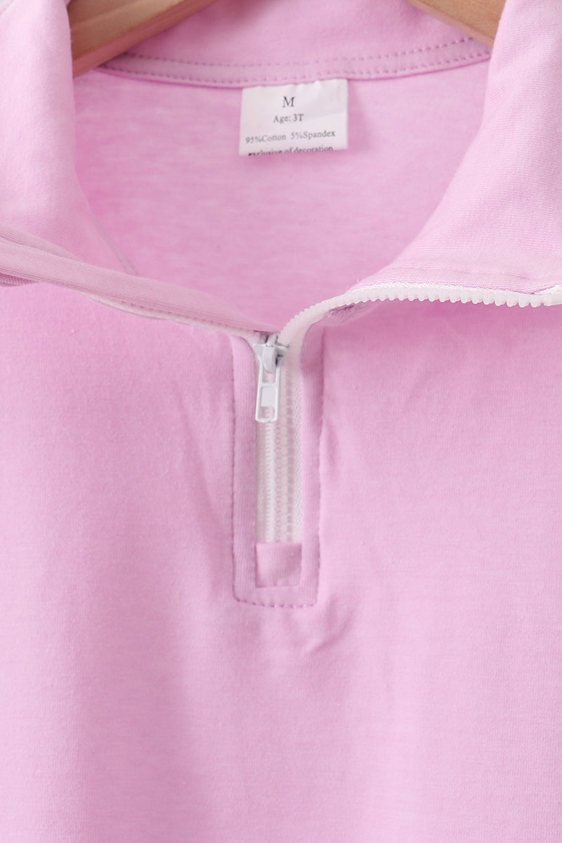 Girls Pink Scalloped Active Polo Set