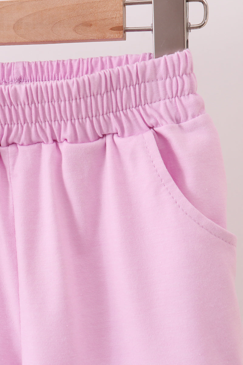 Girls Pink Scalloped Active Polo Set
