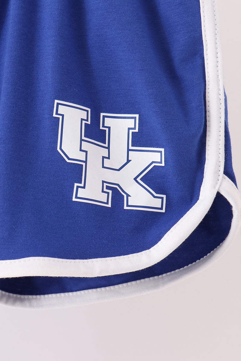 Girls Blue Kentucky Active Shorts Set