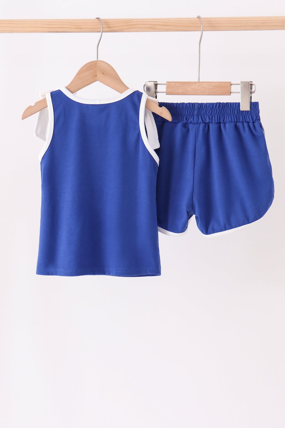 Girls Blue Kentucky Active Shorts Set